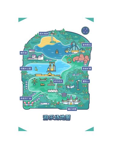 卡通矢量地图游乐场