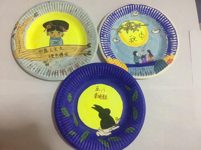 亲子纸盘画作品