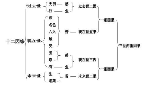 所谓三世因果,十二因缘观即由此而来也.