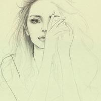 素描卡通伤感头像女生唯美