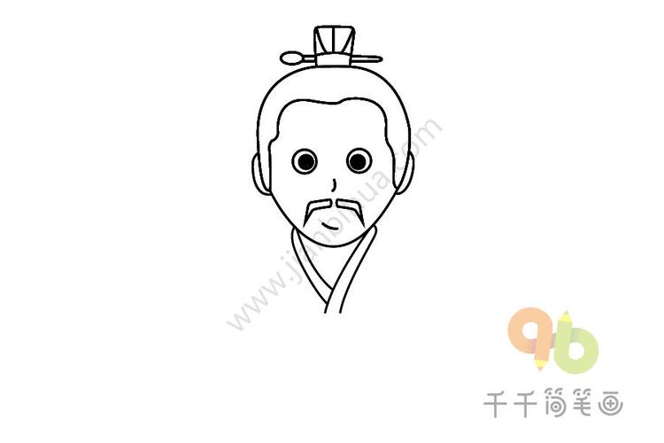 刘备简笔画图片教程
