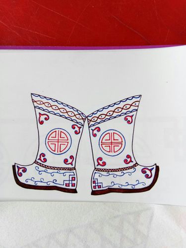 蒙古靴子图案