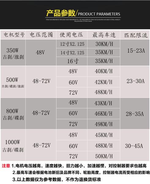 寸无刷电机 16 寸 10 电机电瓶车 48v60v72v350w500w800w1000w 电动车