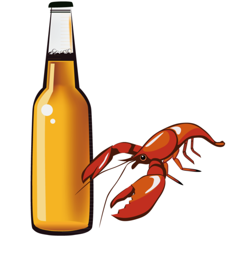 卡通啤酒小龙虾图片