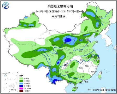 华北黄淮雨势渐强 南方降水减弱现高温晴热天气