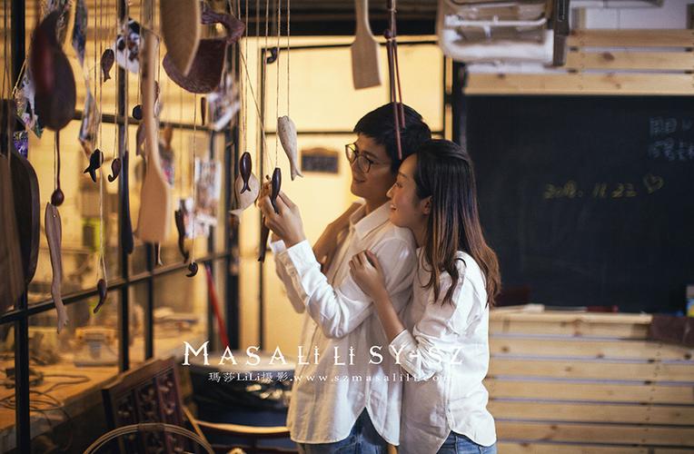 彭先生&刚小姐夫妇夜景婚纱照电影胶片婚纱照 文艺情侣照创意婚纱照