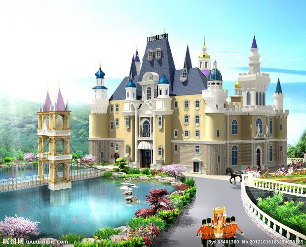 古堡外观效果图设计图__3d作品_3d设计_设计图库_昵图