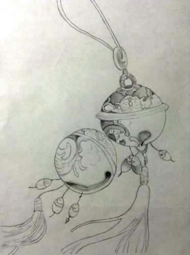 古风 铃铛 图片 手绘 画稿