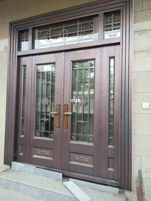 锌合金铝合金玻璃拼接别墅大门对开门进户门_别墅_合金_设计_装修