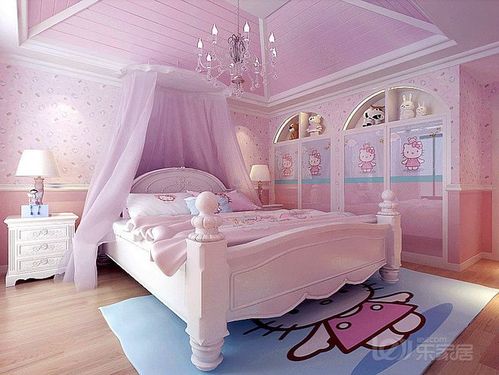 简欧风格女生卧室背景墙装修效果图