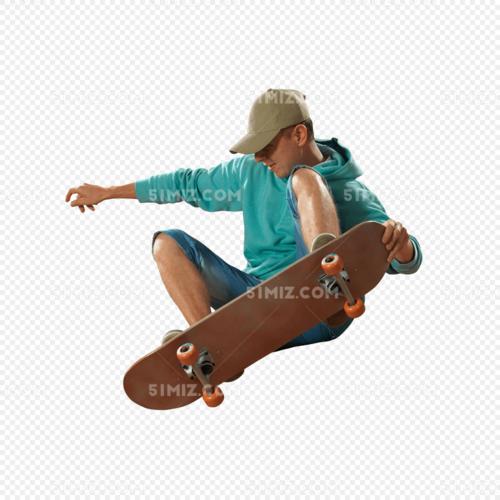 玩滑板的男孩免费下载_png素材_觅知网