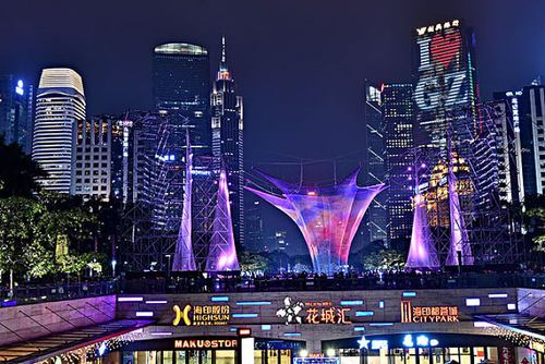 广州花都广场灯光秀