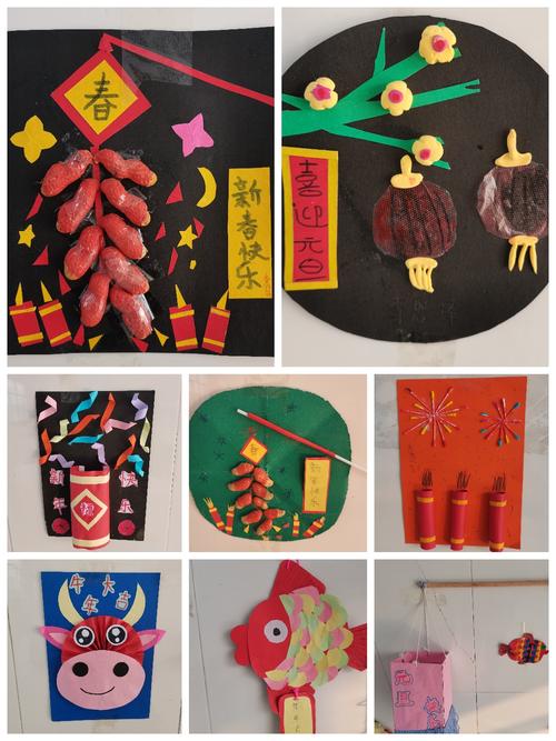 探沂镇立纪庄小学"喜迎元旦"绘画,手工制作展示活动