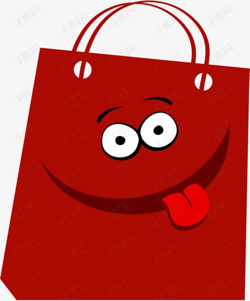 卡通红色袋子