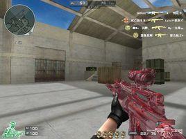 m4a1系列分支中的一把枪,外形疑似"红水晶"版的"",有瞄准镜,一个弹夹