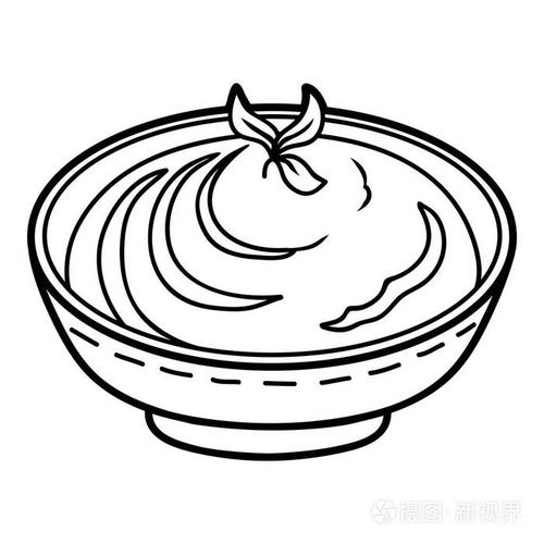 儿童土豆泥碗着色书