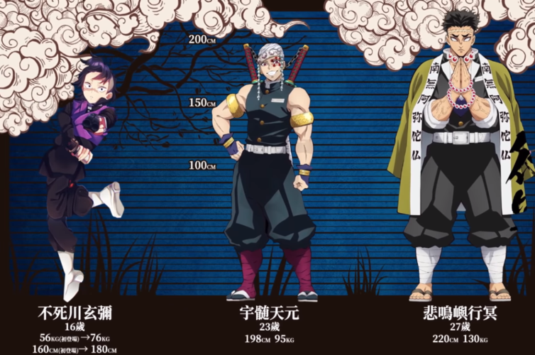 鬼灭之刃角色重点资料公示:身高,体重,年龄出生地,喜欢的食物