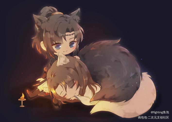 zzz_将进酒萧策安沈兰舟日系q版插画同人绘画作品