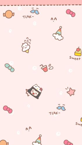 iphone壁纸 插画 背景 萌物 女孩