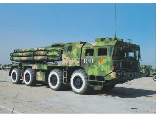 该炮由中国北方工业总公司研制,从外形上看phl-03型火箭炮与俄罗斯9k