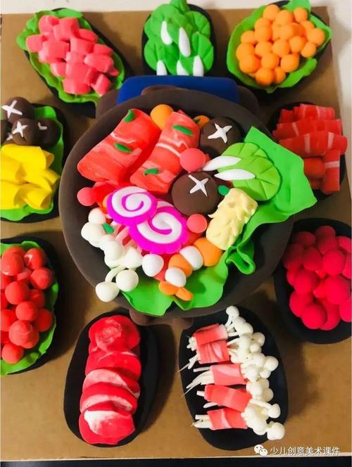 太平中心幼儿园 大班创意美术——超轻黏土火锅