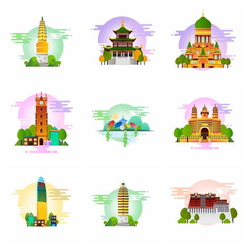 网站首页 教程 素材文档   设计-地标建筑矢量插画> ├10北京天坛矢量