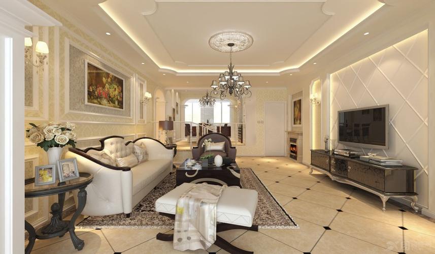 诺卡162平米简欧三居室——鼎盛创典装饰精心装扮大户型装修效果图