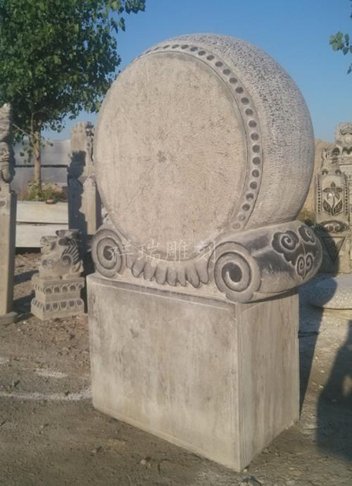 仿古石雕门墩抱鼓石狮子镇宅庭院门口青石老石鼓墩大理石貔貅摆件