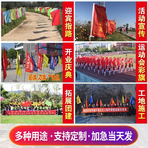 彩旗旗子订制队旗施工工地庆典开业装饰幼儿园旗帜