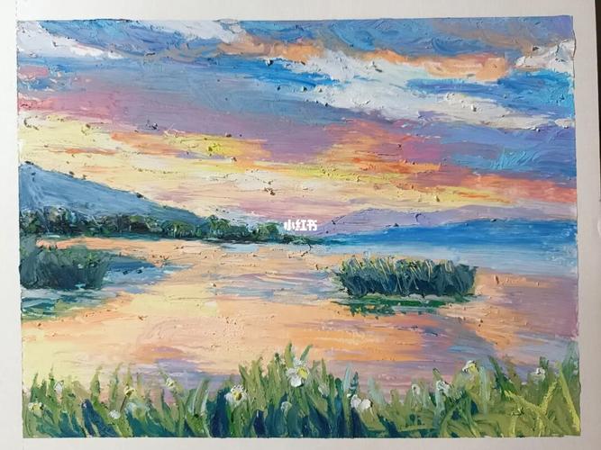 油画棒风景作品_油画棒_风景_兴趣爱好_绘画