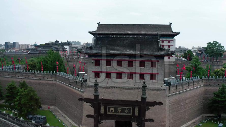 4k 西安永宁门超近距离航拍