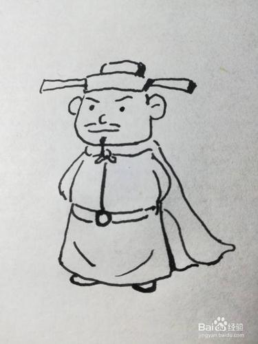 怎么画宋江简笔画