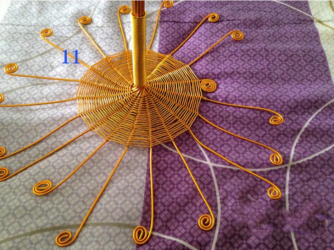 【铜丝工艺品制作图解】铜丝树制作图解,铜丝小摆件的