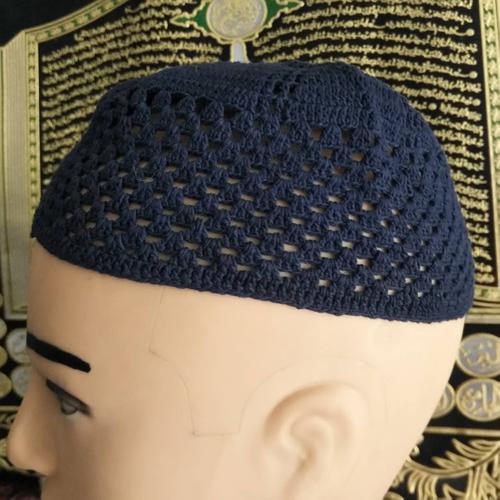 穆斯林回族用品西北手工钩针全礼拜棉小帽子棉线弹力夏季透气网帽