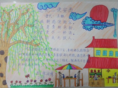 诗配画《送元二使安西》