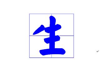 生日的生字,怎样占田字格