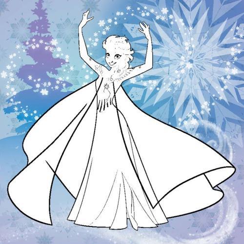 爱莎宫殿简笔画