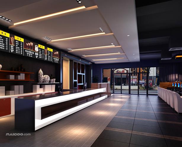 【网咖装修】网咖吧台装修效果图大全