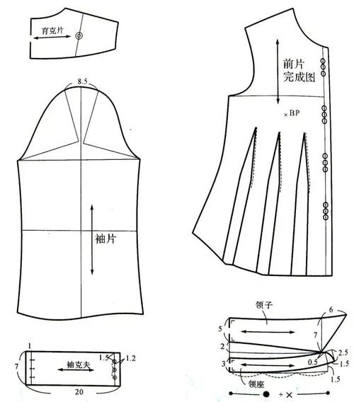 四种女士衬衫的版型设计