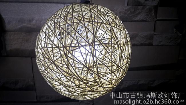 玛斯欧自主研发树脂树枝壁灯ms-w9001带藤艺球灯罩 别墅个性艺术