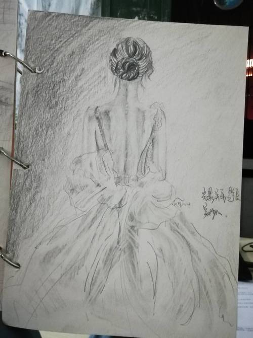 婚纱其他,16开素描纸,26×18cm,2019非卖品