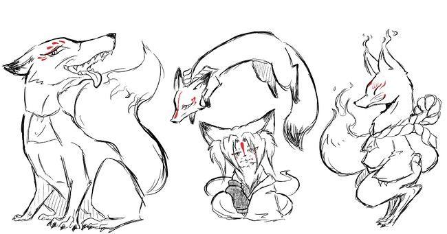 绘画参考#来自绘师:茶红摸的狐狸面具画法… | 半次元-二次元爱好者