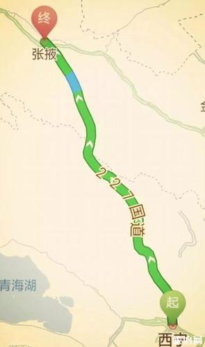 终点:甘肃张掖起点:青海西宁227国道