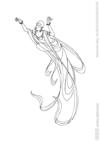 敦煌飞天简笔画超简单