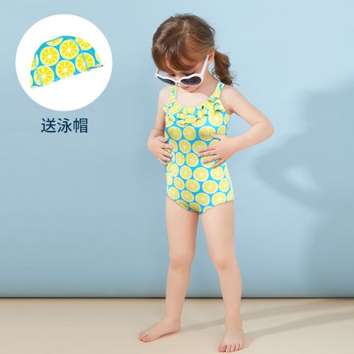 儿童泳衣女童连体游泳衣宝宝中大童小女孩比基尼2021