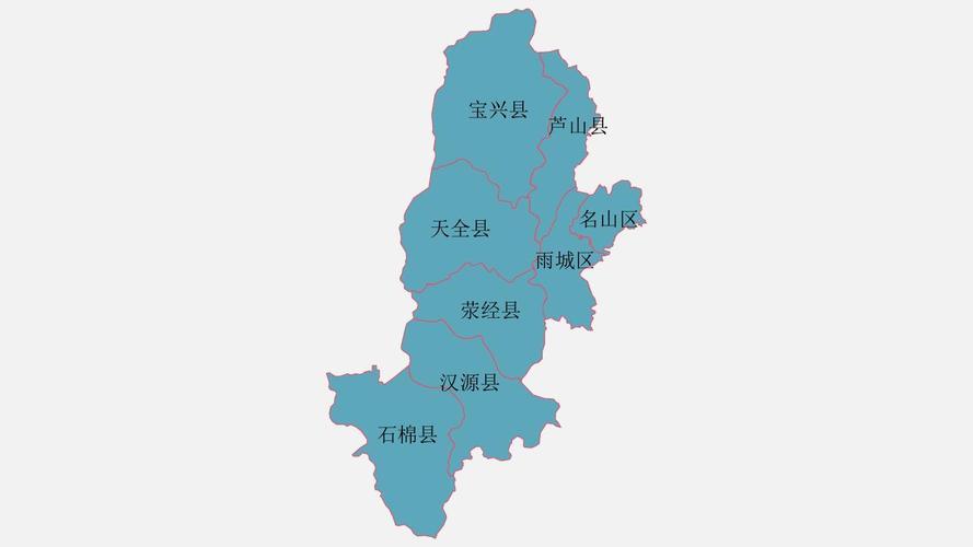 雅安地图高清全图矢量可编辑全市各县区行政区划地图