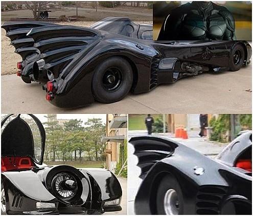 周杰伦早前根据电影《蝙蝠侠》从美国订制的一比一"蝙蝠车"