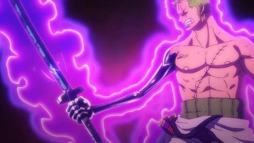 阎魔和普通的刀不同,它会擅自释放使用者的武装色霸气,所以普通人