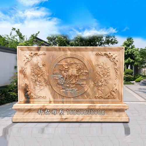 石雕影背墙的安装效果|影壁|浮雕_网易订阅