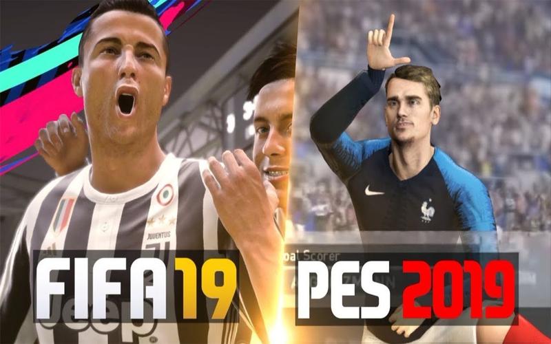 fifa19 vs pes2019 进球 庆祝动作对比视频 720p 60帧
